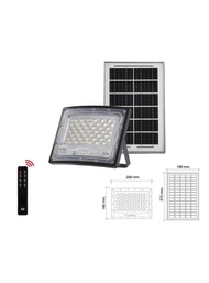 HI-TEK โคมไฟฟลัดไลท์โซล่า LED แบบโค้ง 80W /120W/220W