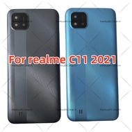 Back Battery Cover Glass Housing For realme C11 2021 Rear Housing Glass Door Back Case camera lens g