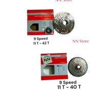 OXO 9 Speed 11T - 42T Sprocket and OXO 9 Speed 11T - 40T NN Store Cycling Sprocket