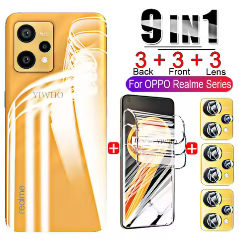 Hydrogel Film Oppo Realme 9 Screen Protectors+Back Water Gel on For Realme 9i 9 Pro Plus 8 8i 8S 5G 