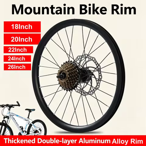 MTB Wheelset 18/20/22 Inch Double Rim Mountain Bike V/Disc Brake Front/Rear Wheel Set Aluminum Alloy