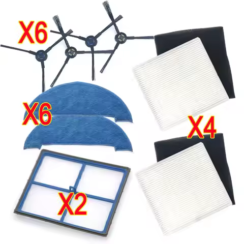 Hepa Filter Side Brush Mop Pad Primary Filter for Ilife V8 V8s X750 X800 X785 V80 Vacuum Cleaner Par