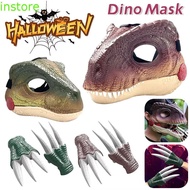 INSTORE 3D Dinosaur Mask, Sound 3D Dinosaur Claws Dinosaur Mask Headwear, Realistic Comfortable Brea