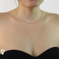 Yuanbao Chain 925 Pure Silver Plated White Gold Lockbone Necklace for Men and Women Trendy Platinum