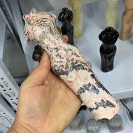 AtkitS Natural Crystal Carved Cheongsam Energy Aura Room Office Decoration Gift Home Decor(Caqui Osc