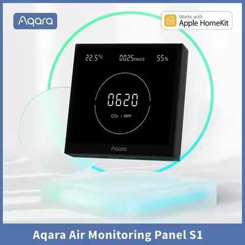 Aqara Air Quality Monitor Panel S1 Omni Directional Air CO2 PM2.5 Temperature Humidity Monitoring Fo