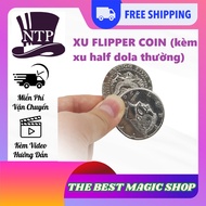 Magic trick through everything FLIPPER COIN new model small COIN groove specialized and durable (wit