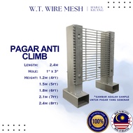 WT Anti Climb Fencing Hole 1" x 3" LENGTH 8FT GI HDG