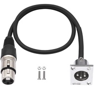 D-type 3-pin XLR Male to 3-pin XLR Female Adapter Audio Connection Cable