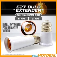 65 / 95mm E27 TO E27 Lengthen Lamp Base Converter Light Base E27-E27 Extender Lamp Socket Extension 