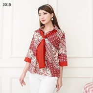 Atasan batik wanita merah 17 agustus / seragam baju batik wanita kerja