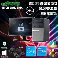 ( DELL INTEL I3 / I5 2ND GEN ) DELL OPTIPLEX 790 TOWER + 19" - 24" MONITOR , 4 GB - 8 GB DDR3 RAM , 