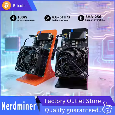 NerdMinerQaxe++ Rev6.1 Bitcoin Miner 6TH/s ASIC Miner SHA-256 BTC Crypto Mining Rig Lottery Solo Min