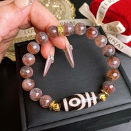 9mm Aurora 23 Bracelet+Two Eye Dzi Beads|Energy Enhancement x Yin Yang Balance x Nobleman Help|9mm A