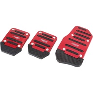 XYWHPGV 3 in 1 Burgundy Nonslip Gas Clutch Brake Pedal Pad Covers for Car(88e89 14f43 4d623 1e7c3 a5