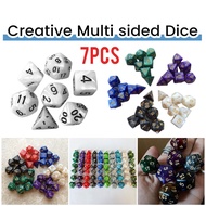 7Pcs/set Gift D12 D20 For TRPG DND Game Dice DND Dice Polyhedral Dice Table Game