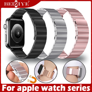 For apple watch series 9 8 7 6 5 4 SE สาย 41mm 45mm 38mm 42mm 40mm 44mm สายนาฬิกา magnetic stainless steel metal band for apple watch ultra / ultra 2 49mm สายนาฬิกาข้อมือสำหรับ