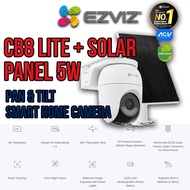 Ezviz CB8 Lite Kit 4MP Pan & Tilt Weatherproof WiFi Security CCTV Camera With Battery Solar Panel 5W