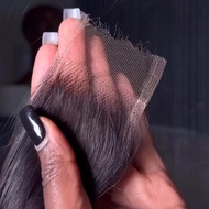 Real Hair Smooth Hair Transparent Net HD Hair Block 5X5/2X6/Swiss lace closure Full Hand Knitted Bud