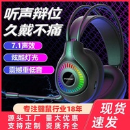 FVG96 Wired Headset Big Earmuffs RGB Luminous Gaming Subwoofer Comfortable Headset Computer Headset