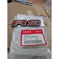 Emblem logo writing RS trunk jazz gk5 2014 2015 2016 2017 2018 2019 2020 2021 original honda jazz ac