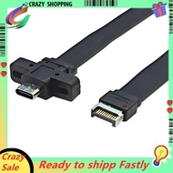 Connectors USB 3.2 Front Panel Extension Cable,GEN2x2 Baffle Cable TYPE-E to Chassis Type-C Front C 