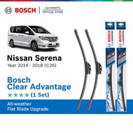 Bosch Clear Advantage U Hook Wiper Set for Nissan Serena C26 (BCA26"/BCA14")