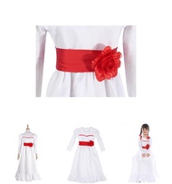 Cosplay Annabelle Soft White Dress - Perfect for Halloween Fun