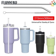 FLIPPE3U 1Pcs Cup Straw, Straight Bent Drinking Stainless Steel Straws, 6mm 8mm Reusable Silver Repl