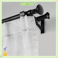 GSWLTT 4 pcs Curtain Rod Brackets, Black Aluminium Alloy Curtain Rod Holders for Wall, Durable 7.29 Inches Drapery Pole Hanging Hangers Bathroom