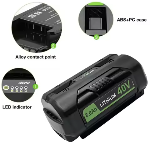 100% NEW For Ryobi OP40401 6.0Ah 8.0Ah 40V Li-ion Battery OP4050A OP4050 RY40502 RY40200 RY40400 Cor