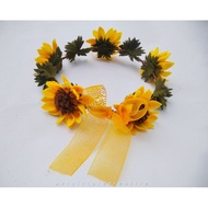 MATAHARI Luxury flower crown,/ stage accessories, sunflower crown, luxury flower crown,/ flower crow