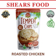 Woh Handcrafted Tempeh Chips Tempe Chips By Shears 100gms Roasted Chicken (Bundle Of 6 Packs)