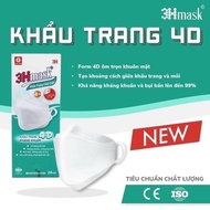 Ear Painless Flat Fabric Strap - 1 Carton 25 Boxes (500 Pieces) 3HMask 4D Masks Vinh Tien High Quali