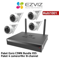 Ezviz C3WN BUNDLE X5S Package EZVIZ 4 CAMERA NVR 8 CHANNEL Package