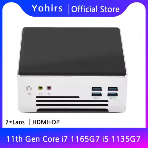 11th Gen Fan Mini Pc Intel i7 1195G7 i5 1165G7 1115G4 Iris Graphics 940 DDR4 2*M.2 NVME HD DP Win11 