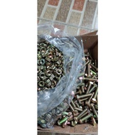 Yellow Nut Bolt 6x25 BMK 6x25 grade 4.6 pitch 1.0 C