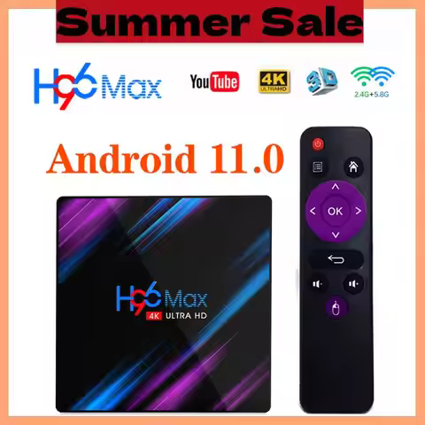 Smart TV Box Android 11.0 RK3318 H96 MAX Media Player 4GB RAM 64GB ROM 4K WiFi Android 11 10 H96MAX 