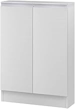 IWATSUKI Storage Shelf with Door to Order Made in 1cm Units Within Width 45-120cm White Wood Width 5