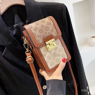 handphone sling bag Japan Surrogate Shopping2021New Fashion Retro Printed Vertical Mobile Phone Bag Summer Shoulder Bag