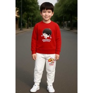 MERAH Children's Marble Competition Suit Sweater and Jogger for the Republic of Indonesia Independen