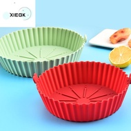 XIEGK Round Oven Plate Kitchen With Handle Baking Tray Silicone Pot Air Fryer Basket Air Fryer Accessories