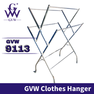GVW【9113/9114】Foldable Stainless Steel Clothes Hanger Clothes Drying Rack Rak Penyidai Baju Ampaian 