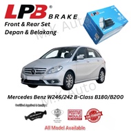 Mercedes Benz W246/W242 B180/B200 Front/Rear Brake Pad LBP Premium Semi Metallic Euro Standard