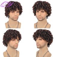 สังเคราะห์สั้น Dreadlocks วิกผมสีดําโค้งและสกปรก braids Twist Wigs สําหรับชายแอฟริกันทุกวันสวยคุณภาพ