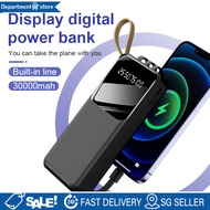 30000 Mah 4 in 1 Cable Fast Charging Power Bank LED Display Digital Powerbank