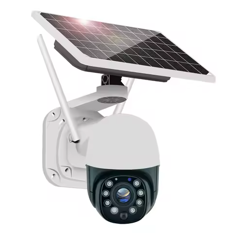 Smart Life APP 2.7-13.5mm 5X Optical Zoom Human Tracking Solar Power 4G Wifi IP PTZ Camera 1TB SD Ca