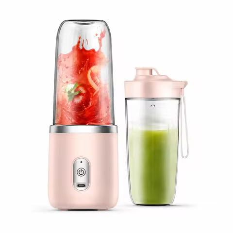 Portable Blender with To-Go Cup, Rechargeable Personal Smoothie Blender, Compact Electric Juicer Mix