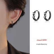 S999 sterling silver butterfly earrings, Ins minimalist style women's niche design earrings,silver e