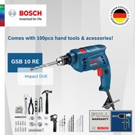 [Official E-Store] Bosch GSB 10 RE Impact Drill (100 Piece Value Kit). Powerful 500W Motor!